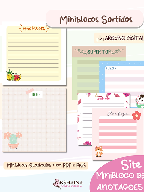 Mini Blocos Quadrados sortidos - comprar online