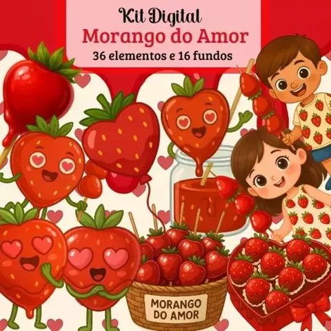 Kit Digital - Morango do Amor - comprar online