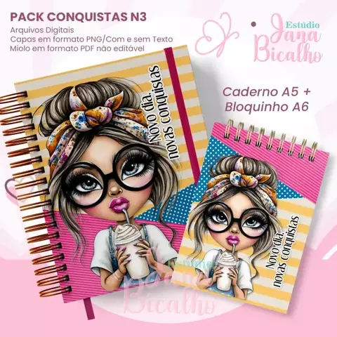 PACK Caderno Pautado A5+Bloquinho A6 – Conquistas N3 - comprar online