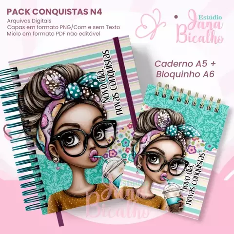 PACK Caderno Pautado A5+Bloquinho A6 – Conquistas N4 - comprar online