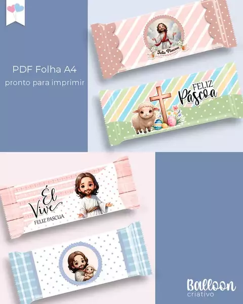 Embalagem Chocolate Pascoa Crista - comprar online