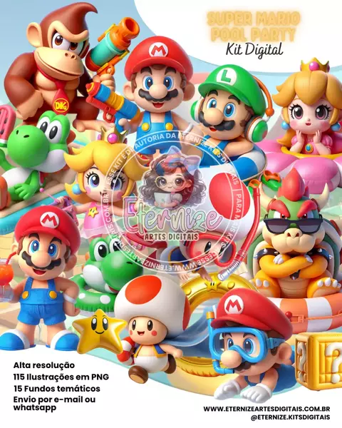Kit Digital - Super Mario Pool Party - comprar online