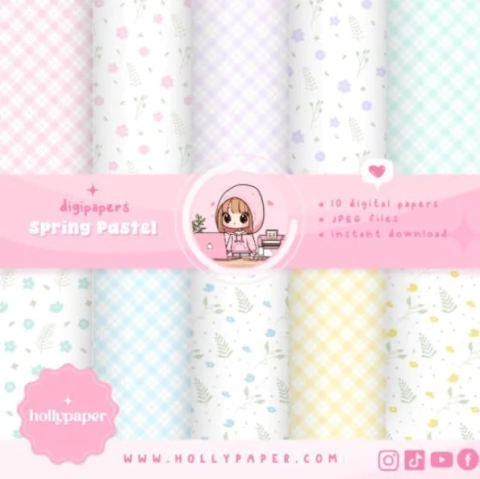 Kit Digital - Tons Pasteis Primavera - comprar online