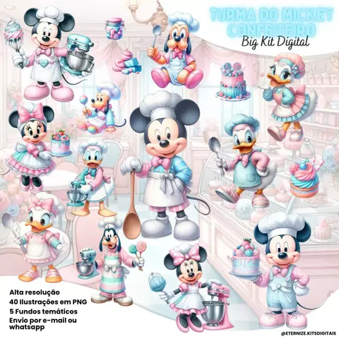 Kit Digital - Turma do Mickey Confeiteiro - comprar online