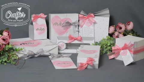 Dia das Mães Branca e Rosa - comprar online