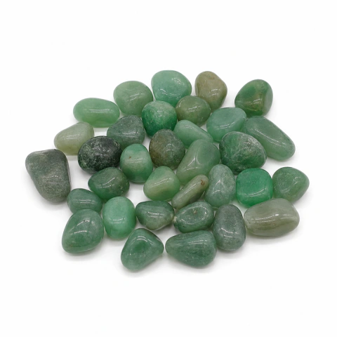Quartzo Verde Rolado 1–2 cm – Pacote 200 g | Prosperidade, Equilíbrio e Bem-estar