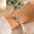 Bracelete Amazonita Bruta com Banho Dourado – Calma e Equilíbrio