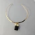 Choker Aro Largo com Turmalina Negra – Proteção e Aterramento | Banhado a Ouro 18K
