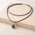 Colar Quartzo Verde Gota com Ponto de Luz – 2 em 1 Gargantilha ou Longo | Ouro 18K