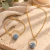 Conjunto Colar e Pulseira Quartzo Azul Bruto Natural – Calma, Equilíbrio e Harmonia - comprar online