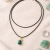 Colar Quartzo Verde Gota com Ponto de Luz – 2 em 1 Gargantilha ou Longo | Ouro 18K - comprar online