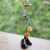 Sino dos Ventos de Mesa 7 Chakras com Pedras Naturais Brutas e Base em Obsidiana Negra - comprar online