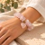 Pulseira de Quartzo Rosa Natural com Pingente Coração – Amor-Próprio, Harmonia e Equilíbrio Emocional
