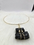 CHOKER COM PINGENTE DUPLO DE TURMALINA NEGRA -Proteção e Equilíbrio