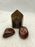 Conjunto de Pedras Naturais – Ponta Jape Amarelo – Jaspe Vermelho – Ágata Cornalina - Preciosidades Naturais