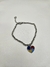 Pulseira Brilho do Autismo -Pulseira de aço inox, Coração Autismo - Elo Português 17 cm