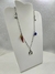 Gargantilha choker de aço inox hipoalergênico, elo português com pingentes de saco da fortuna, pimentinha, ferradura, olho grego azul claro e figa. - loja online