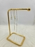 Brinco Anzol Pedra Bruta Natural Banhado a Ouro – Prasiolita