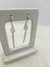 Brinco Click com Correntes e Pedra Natural Quartzo Branco - loja online