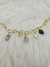 Pulseira Mix de Cristais com Elo Português – Banhada a Ouro 18K (Malaquita -Quartzo Rosa - Água Marinha) - loja online