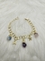 Pulseira Mix de Cristais com Elo Português – Banhada a Ouro 18K (Quartzo Rosa - Água Marinha-Ametista) - comprar online