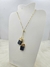 Colar Gravatinha Banho Dourado com Cianita Azul - Proteção e Equilíbrio. - loja online