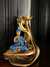 Incensário Buda Hindu – Dourado com Azul Metálico