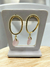 Brinco Argola Orgânica com Quartzo Rosa – Banhado a Ouro 18K - Amor e Paz Interior - Preciosidades Naturais