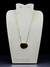 Escapulário Banhado a Ouro 18k com Pedra Natural de Olho de Tigre e Medalha com Mantra Ho'oponopono