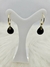 Imagem do Brinco Mini Argola com Obsidiana Negra – Banhado a Ouro 18K -Proteção e Purificação.