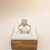 Anel Ajustável Água Marinha Lapidada Banhado a Ouro 18K – Elegância e Leveza Natural na internet