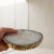 Chapa de Quartzo Cristal com Borda Dourada 576g 15x12 cm | Suporte Decorativo Energético - Preciosidades Naturais | Cristais Naturais Selecionados com Energia e Intenção