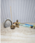 Conjunto Base Serrada de Ágata Natural com Kit Buda e Flor de Lótus