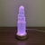 Luminária Torre de Selenita - 15cm - Colorida - Preciosidades Naturais