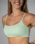 Top Basic Soft Plus Menta - Baixa compressão, Alças Finas, Tecido Duplo