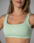 Top Duo Soft Plus Cinza com Menta - Sustentação, Alças Grossas, Recorte quadrado - comprar online