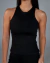 Blusa Mahi Soft Plus Preta - Gola alta, Tecido Duplo, Média compressão