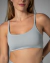 Top Basic Soft Plus Cinza - Baixa compressão, Alças Finas, Tecido Duplo