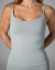 Blusa Sweet Soft Plus Cinza - Alças Finas, Tecido Duplo