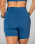 Bermuda Move Street Azul - Alta Compressão, Cós largo, Bolsos laterais - Fira Fitwear