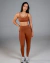 Top Lumi Soft Plus Marrom - Alças finas, Baixa compressão, Torcido nas costas - Fira Fitwear