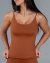 Blusa Sweet Soft Plus Marrom - Alças Finas, Tecido Duplo, Média compressão