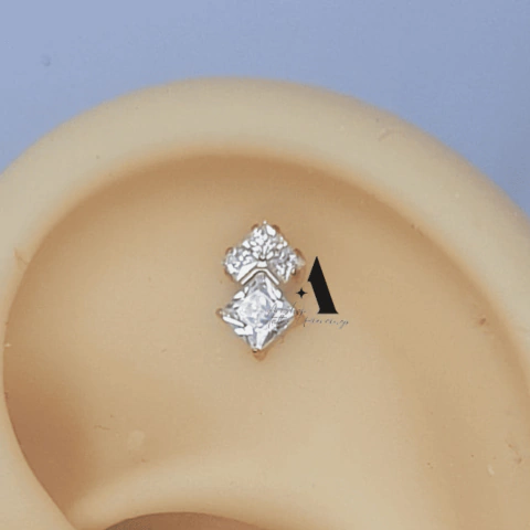 Labret 2 losango pvd gold TN0375