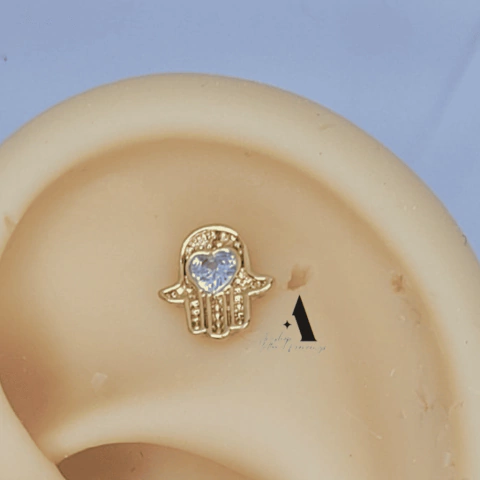 Balbell mão banhada ouro B0408