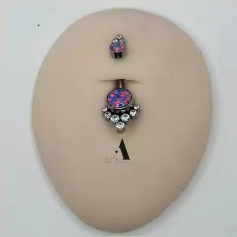 Umbigo titânio opala roxo TN0083