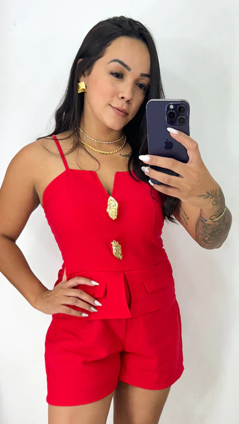 Macaquinho Jess - Vermelho - comprar online