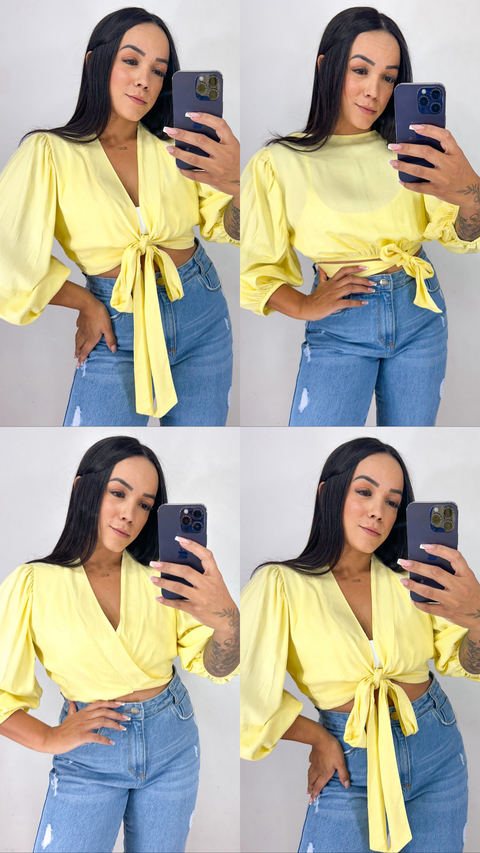 Blusa Princess - Amarelo manteiga - comprar online