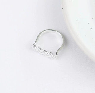 Anel chapinha dupla zig zag - 26 - comprar online