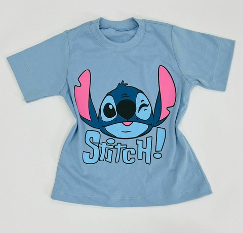 Camiseta Stitch Azul Céu