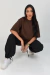 Camiseta Basic Oversized Galdora - Marrom - comprar online